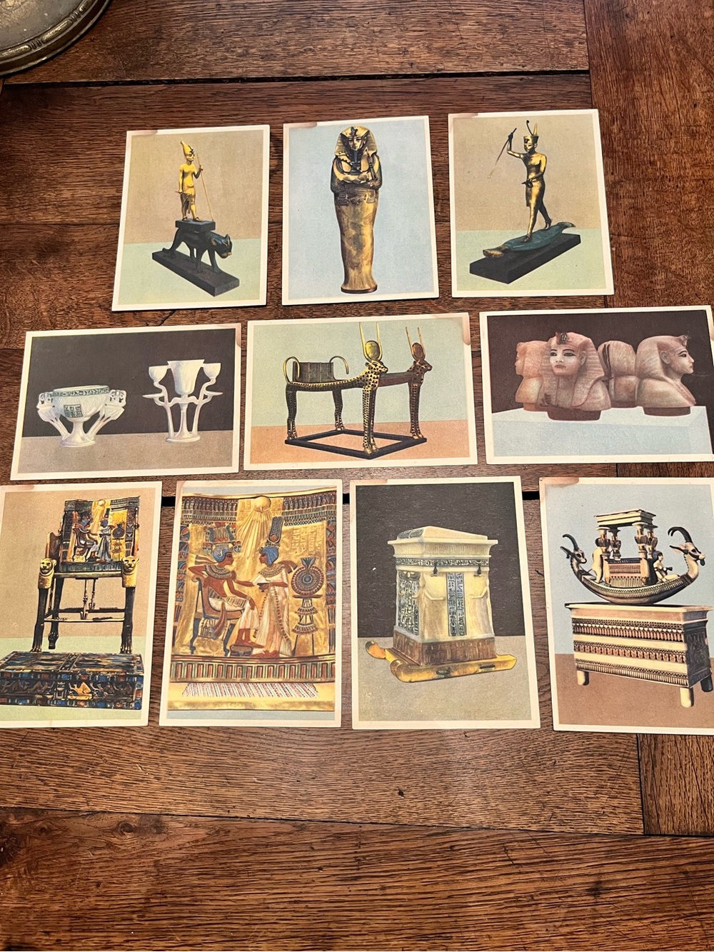 King Tutankhamun's Treasures Vintage Postcards Set of 10 Egyptian